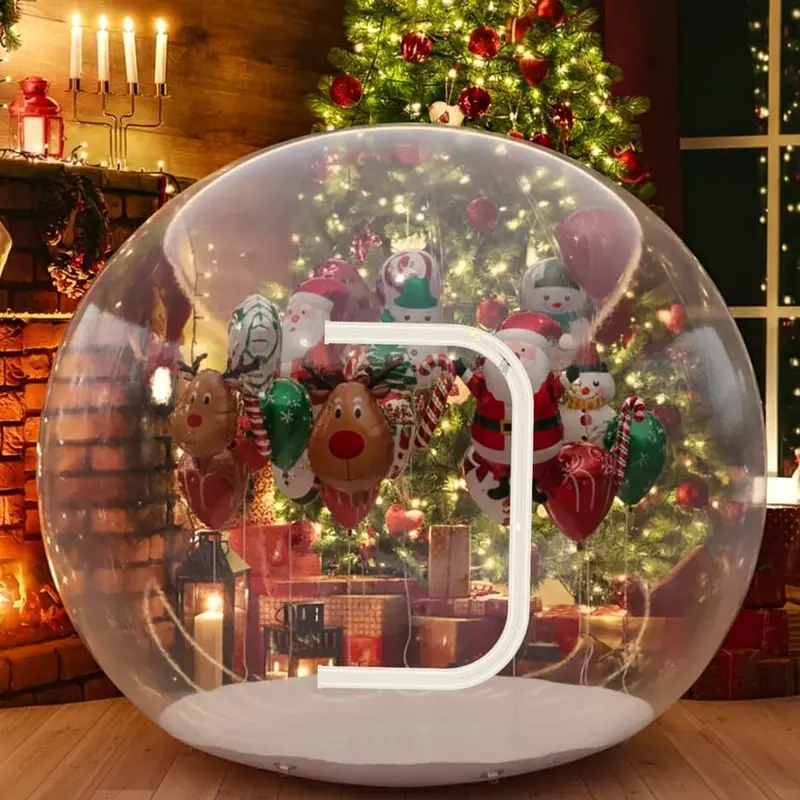 10-Foot Clear Inflatable Snow Globe Christmas Decoration Balloon