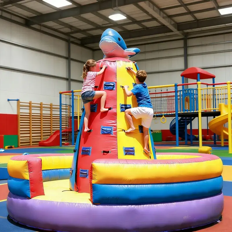 12 ft Tall Inflatable Climbing & Jumping Tower for Active Play
