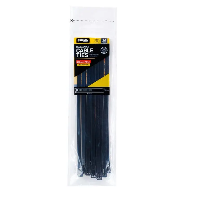12-Piece Releasable Nylon Cable Organizer Ties