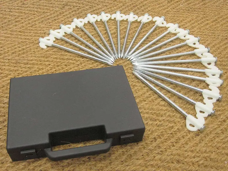 20-Pack Heavy-Duty Glow-in-the-Dark Tent Pegs (Eco-Friendly Packaging)
