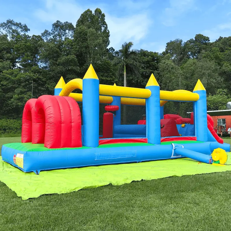 24 ft Commercial-Grade Obstacle Bounce House – Durable PVC Construction