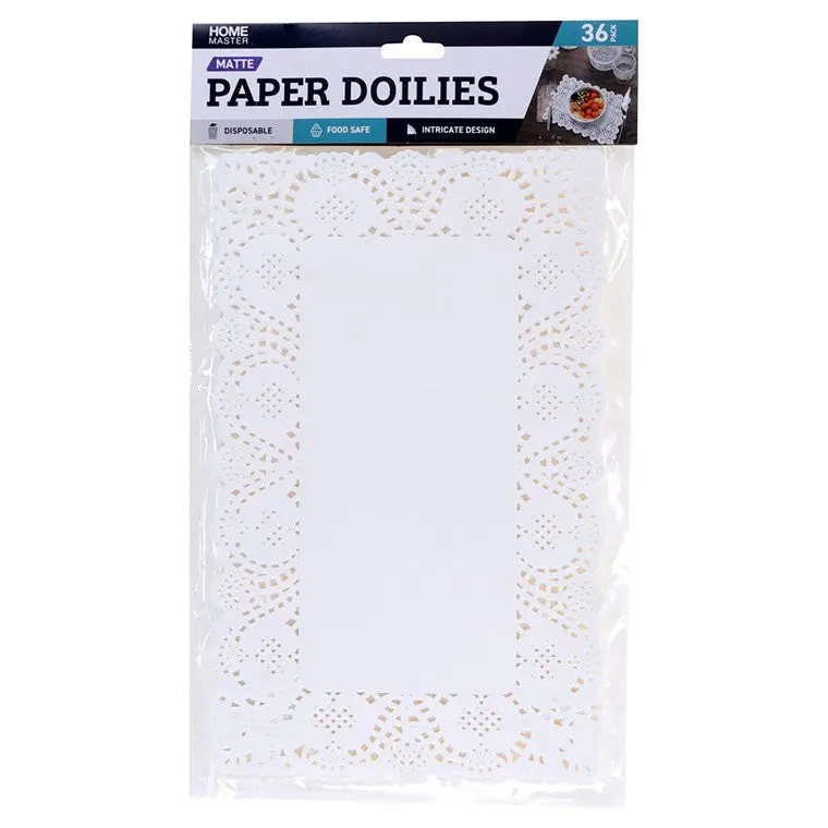 36-Pack Assorted Paper Doilies for Decorative Serving and Crafting