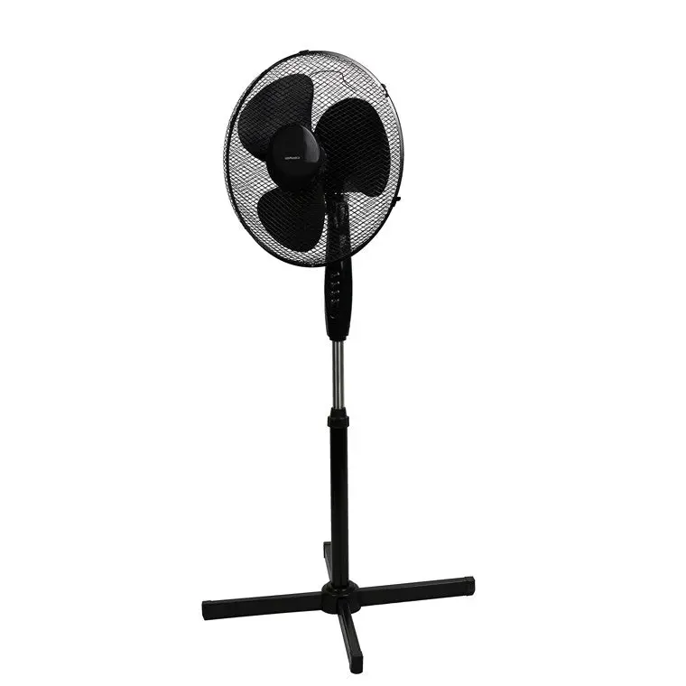 40 cm Black Pedestal Fan – Adjustable Height Standing Cooling Fan
