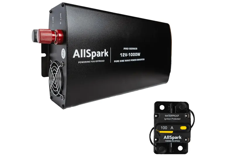 AllSpark PRO Series 12V 1000W Pure Sine Wave Inverter with Built-in Circuit Breaker