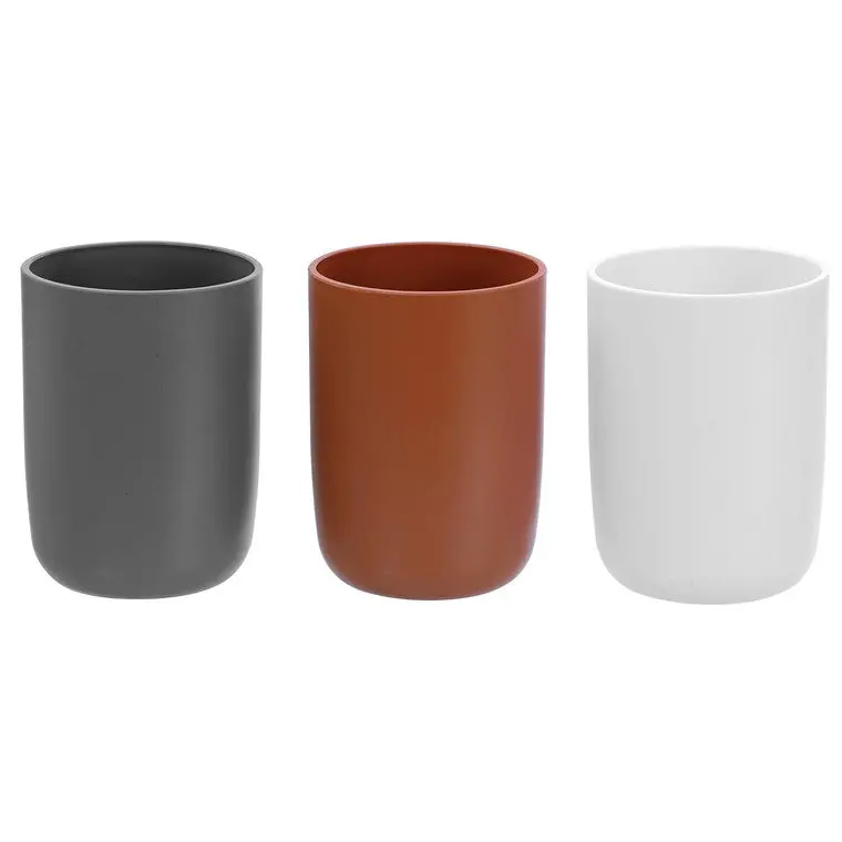 Bano Assorted-Coloured Bathroom Tumblers – Pack of 3