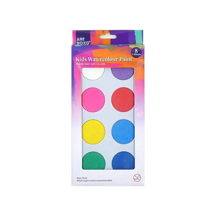 Beginner-Friendly Watercolor Paint Set – 8 Vibrant Shades