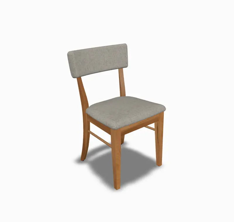 Bella Natural Wood Dining Chair with Upholstered Seat