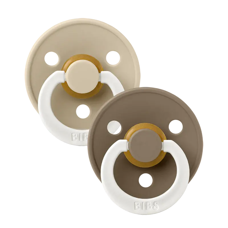 BIBS Glow Night Soother Pacifier (2-Pack, Vanilla & Dark Oak)