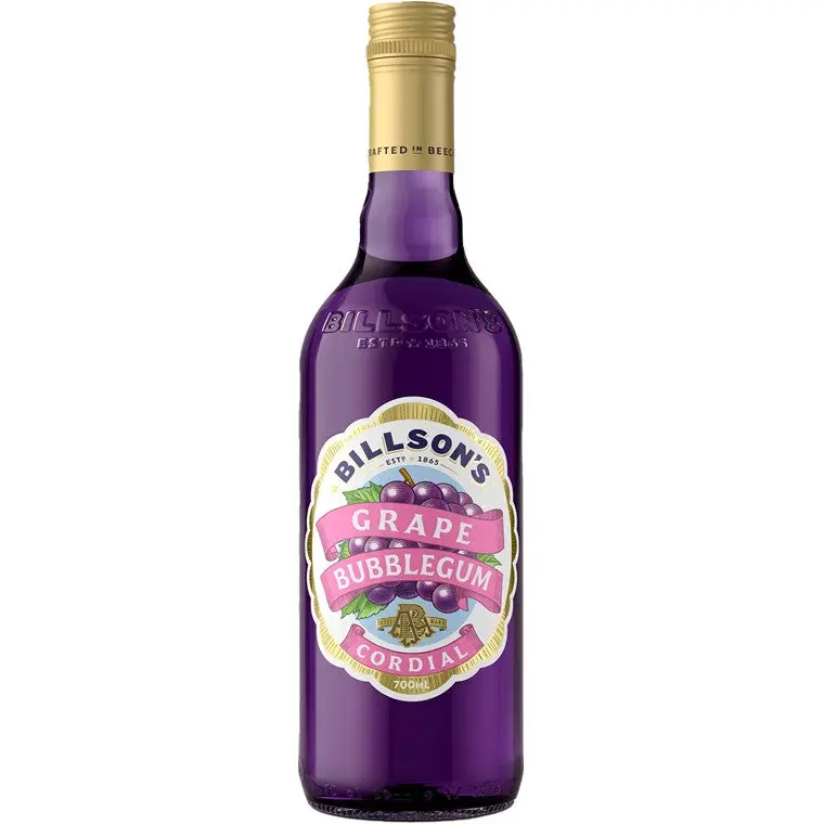Billson’s Grape Bubblegum Cordial – Vibrant 700ml Soft Drink Mix