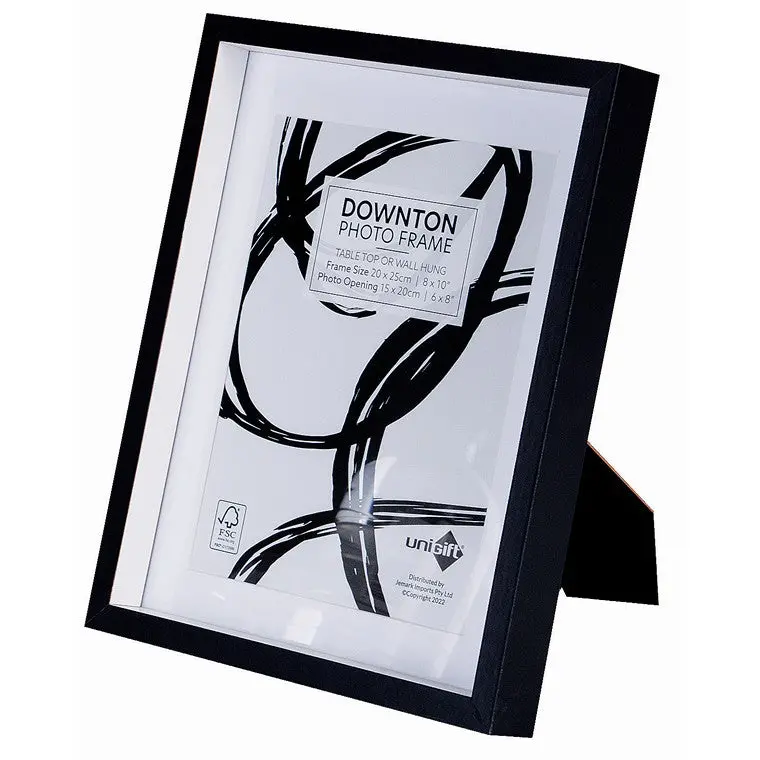 Black Downton Matte Picture Frame