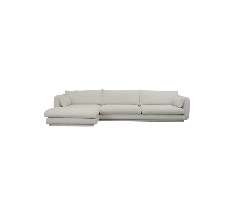 Bloom Right-Chaise 3-Seater Sofa on Plinth Base