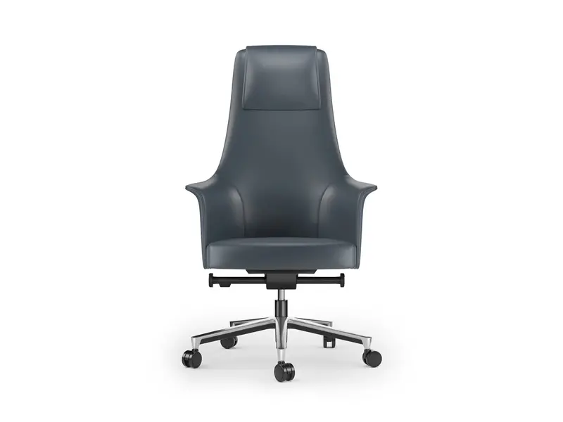 Bolo Ergonomic Office Chair in Ocean Blue Leather