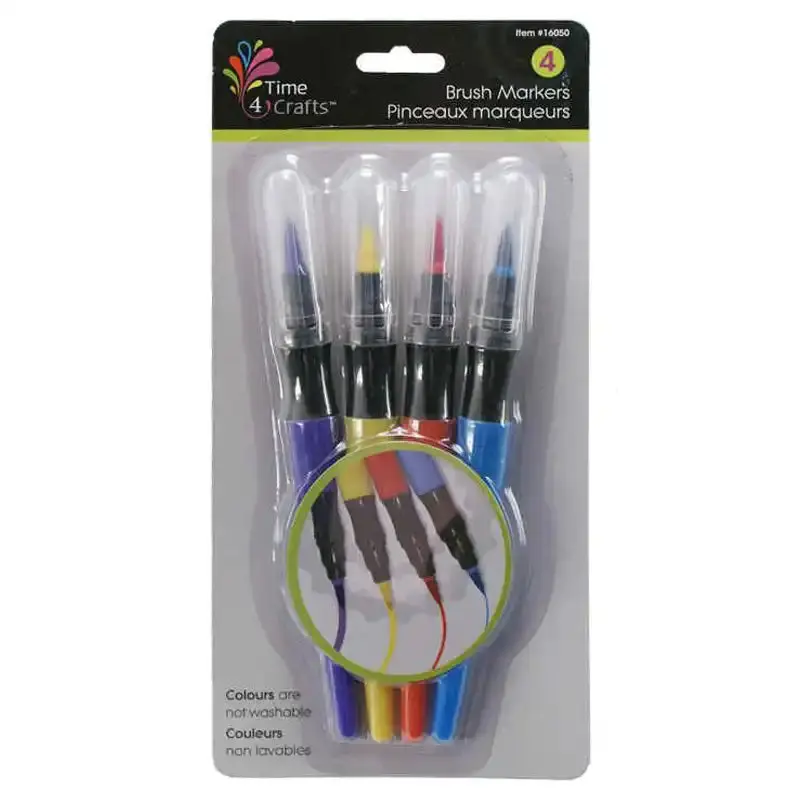 Brush Tip Marker Set – 4-Pack