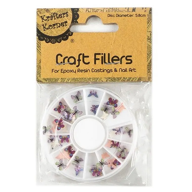 Butterfly-Shaped Craft Fillers in Assorted Colors