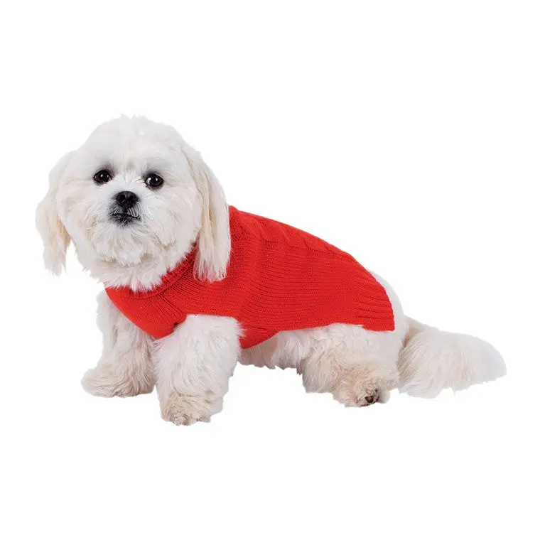 Cable-Knit Dog Sweater for Girls – 30 cm, Assorted Patterns