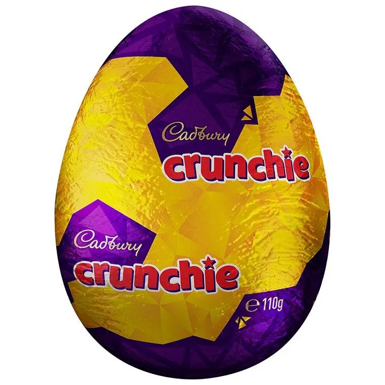 Cadbury Crunchie Easter Egg – 110g Milk Chocolate with Honeycomb Centre
