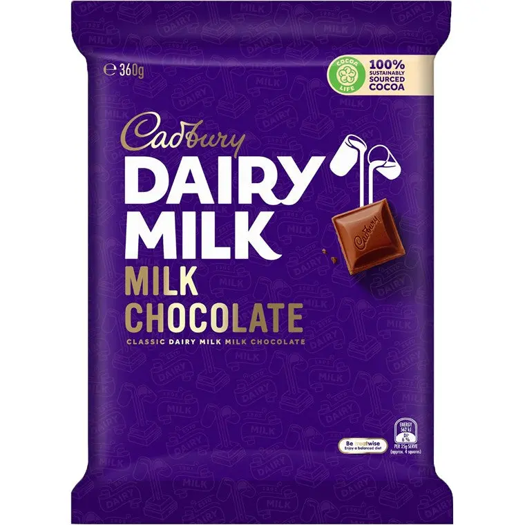 Cadbury Dairy Milk Plain Chocolate Block – 360g