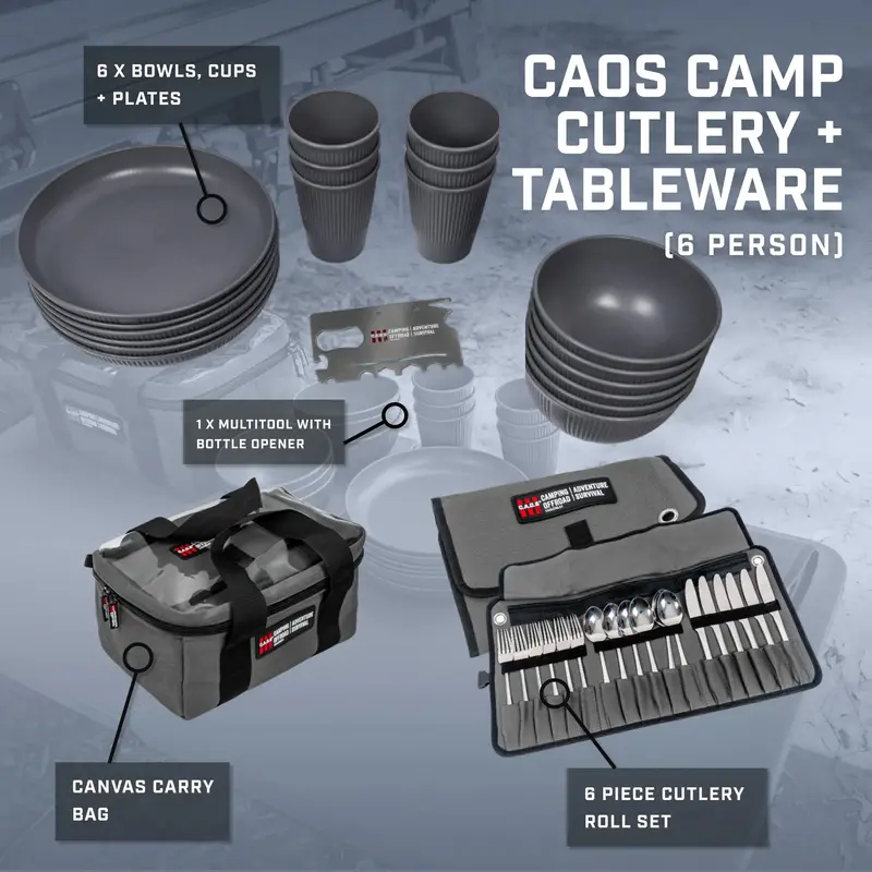 CAOS 6-Person Camp Cooking & Dining Set
