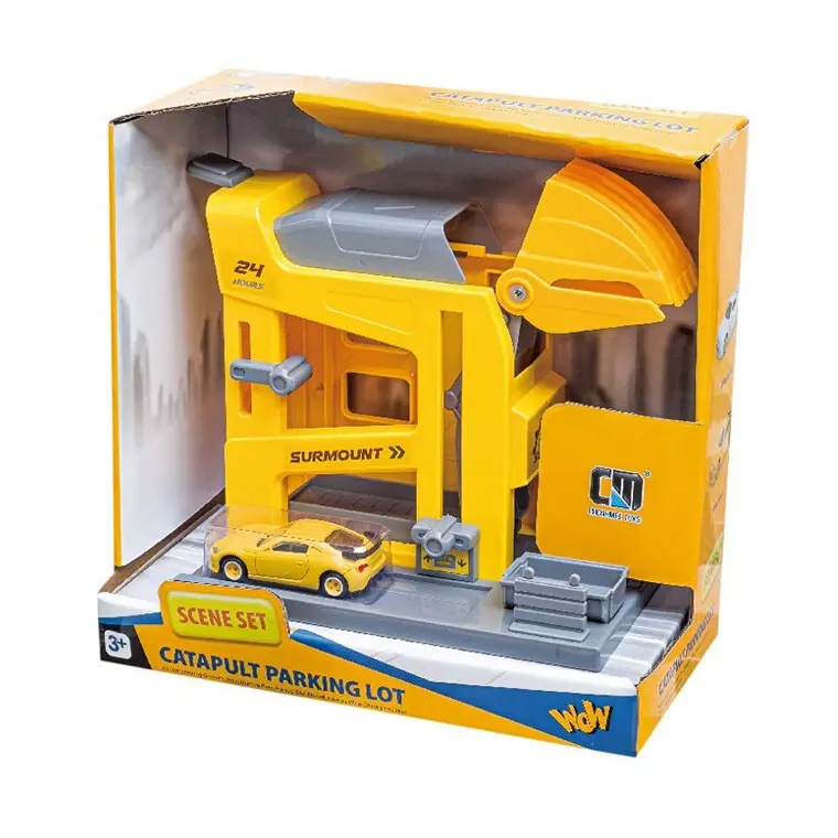 Catapult Parking Lot Playset with Alloy Mini Cars