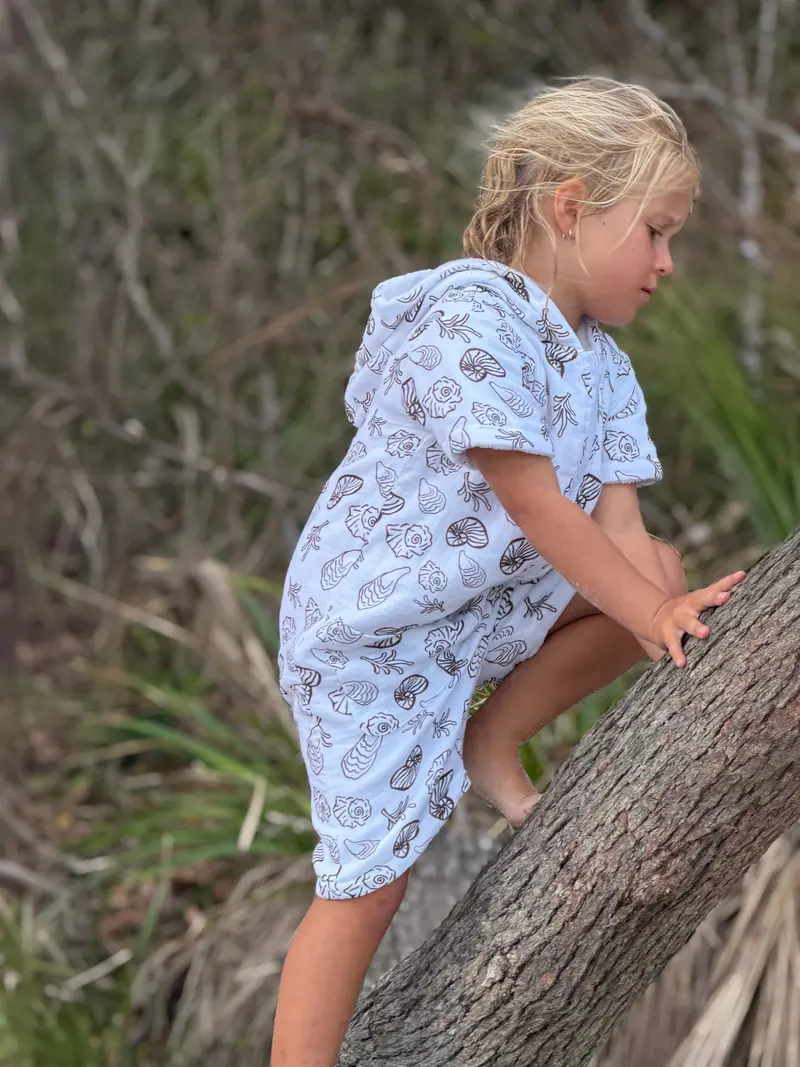 Children’s Hooded Towel Jumpsuit – Absorbent & Soft