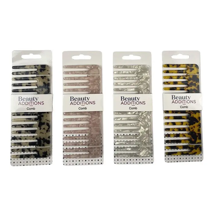 Classic Rectangle Hair Comb – 15 cm with Four Unique Patterns