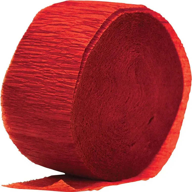 Classic Red 24-Meter Party Streamer (Single Roll)