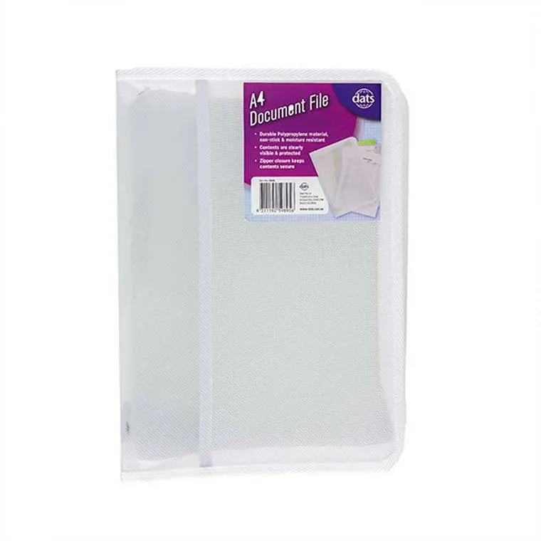 Clear A5 Zippered Document File – Secure Storage Sleeve