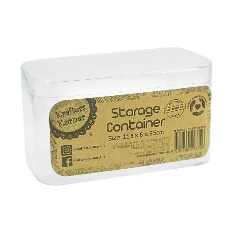 Clear Rectangular Craft Organizer – Stackable Storage Container
