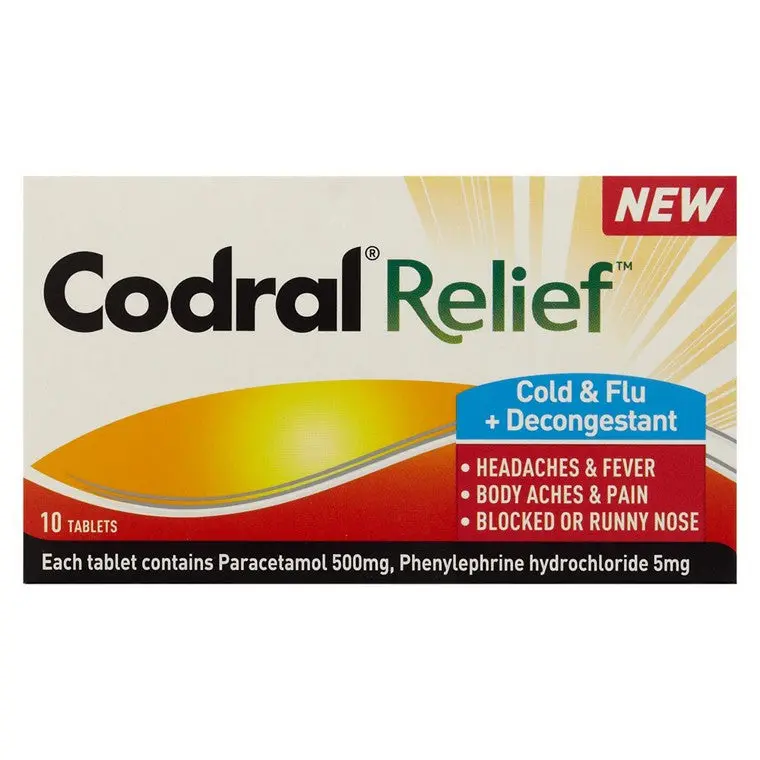 Codral Cold and Flu Relief Tablets – Fast-Acting Formula, 10 Count