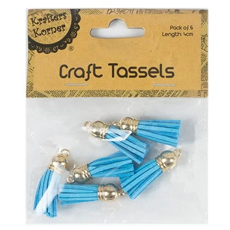 Colorful Fabric Tassel Trim – Six-Piece Multihue Craft Embellishment Kit