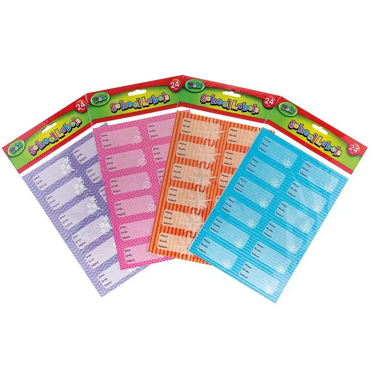 Colorful Label Book with 24 Adhesive Labels – Mixed Hues
