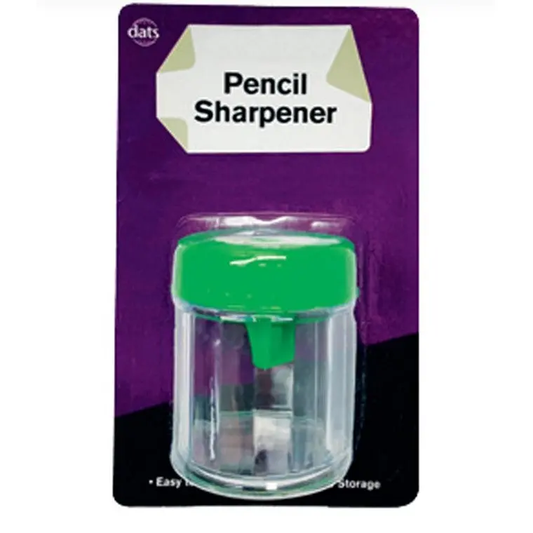 Compact Single-Hole Pencil Sharpener – Cylindrical Design