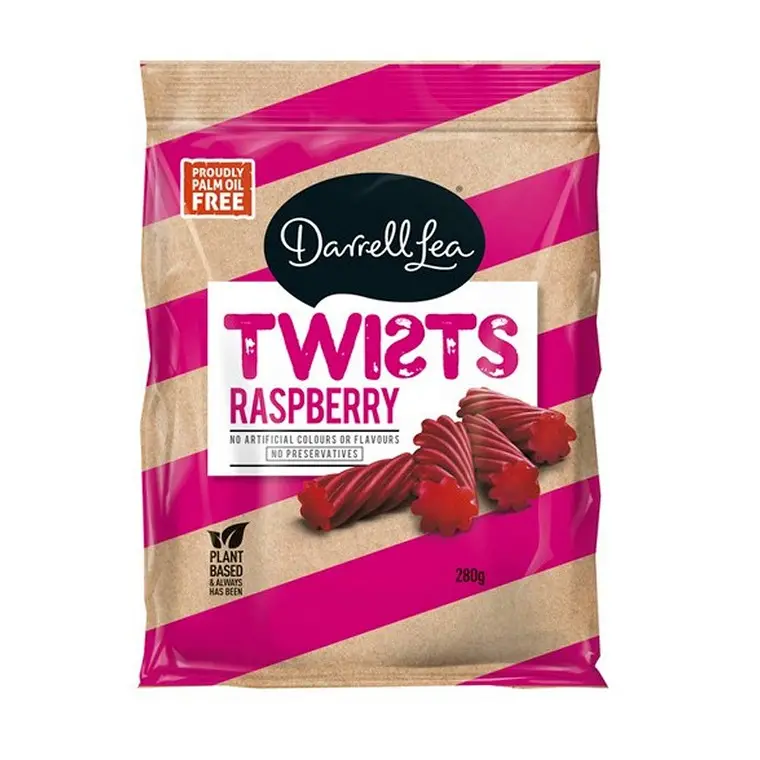 Darrell Lea Raspberry Twist Confectionery – 280g