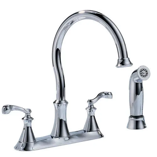 Delta Vessona Two-Handle Kitchen Faucet with Pull-Down Spray – Chrome (Model 21925LF)
