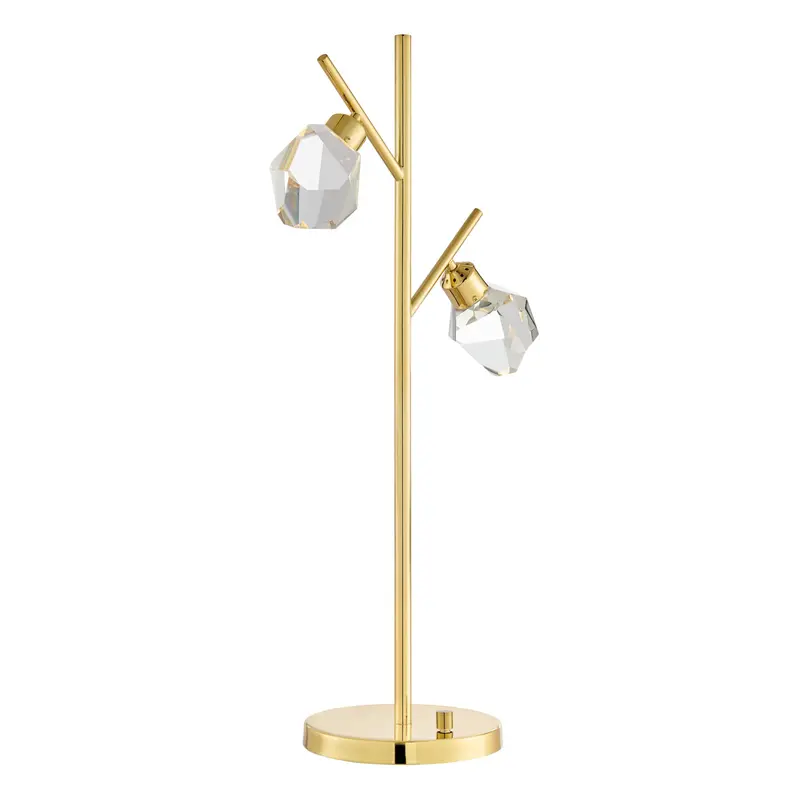 Dodson Vintage-Inspired Table Lamp with Brass Accents