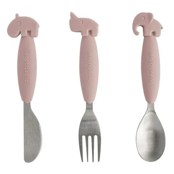 Done by Deer Easy-Grip Children’s Cutlery Set – Blush Pink