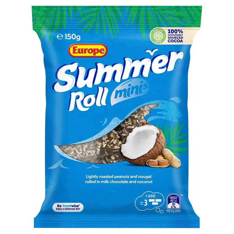 Europe Summer Roll Mini Chocolate Bars – 150g