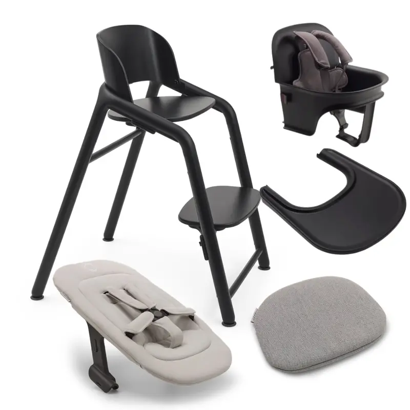 Ex-Display Bugaboo Giraffe Chair – Black with Newborn, Baby, and Toddler Sets