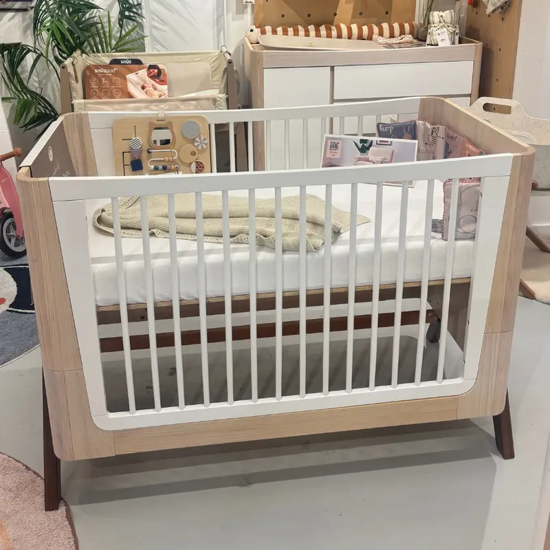 Ex-Display Gaia Baby Hera Cot Bed – Walnut/Natural Finish (Collection Only)