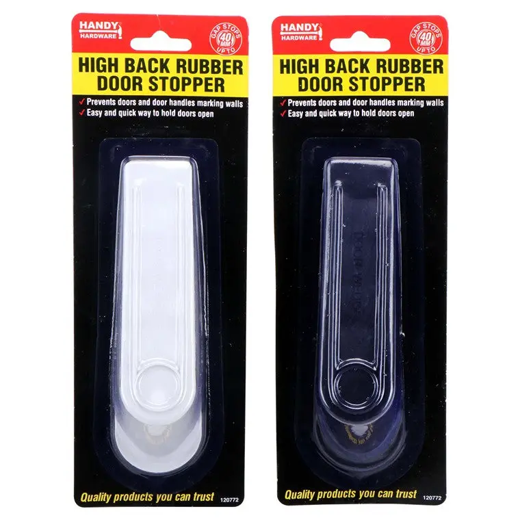 Extra-Tall Rubber Door Stopper – Assorted Colors (2-Pack)