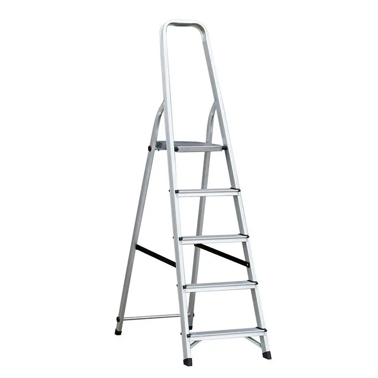 Five-Step Compact Folding Steel Ladder – Stable & Space-Saving