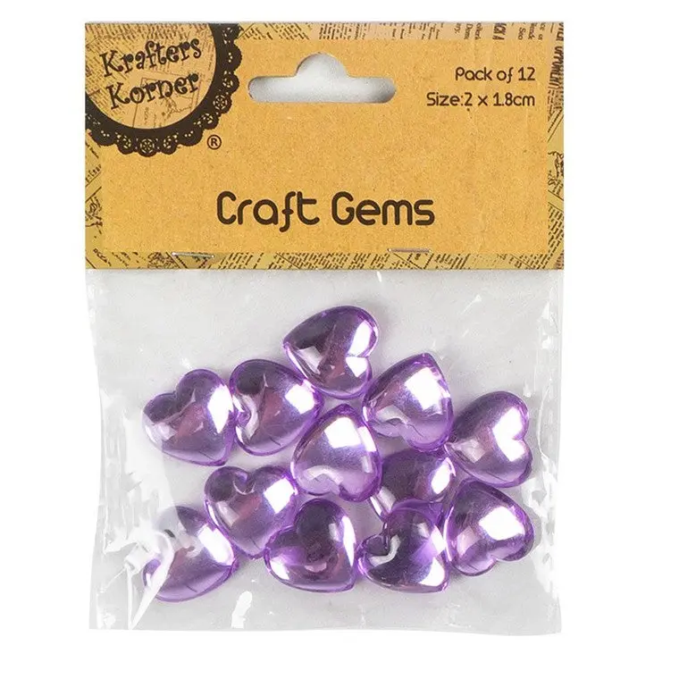 Foam Heart Embellishments – 12-Piece Mixed-Color Craft Accent Set