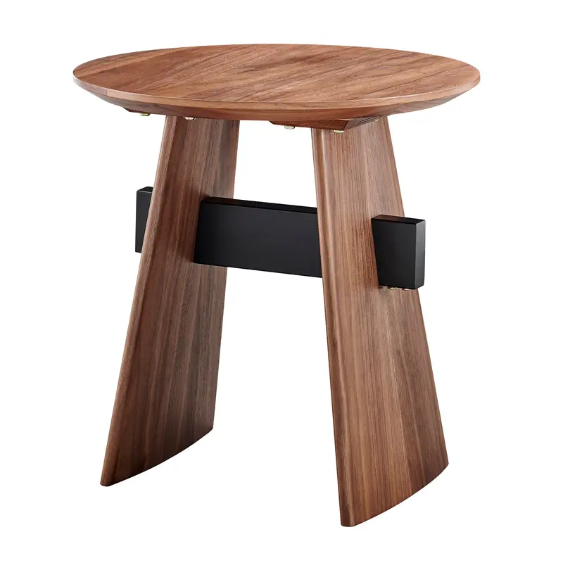 Folke Compact 20-Inch Accent Side Table in Solid Walnut