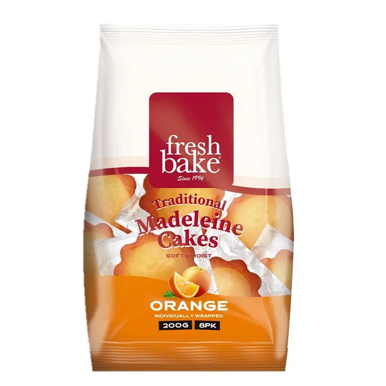 Fresh Bake Orange Madeleines – Gourmet 8-Piece Box