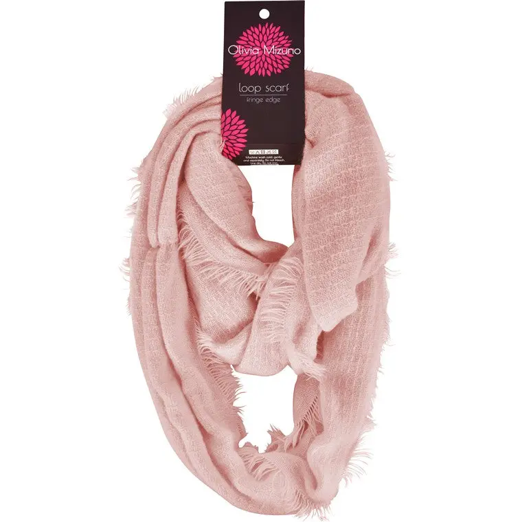 Fringed Tube Scarf for Women – Four Color Options