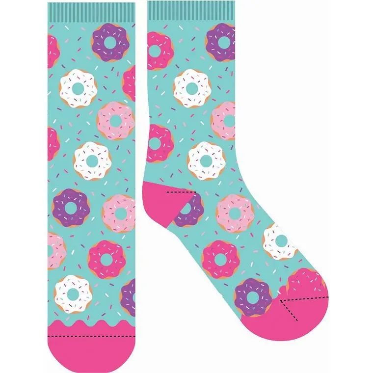 Fun Donut-Print Socks for Adults