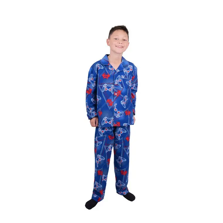 Gamer Flannel Sleepwear Set – Size 14, Cozy Checked Design