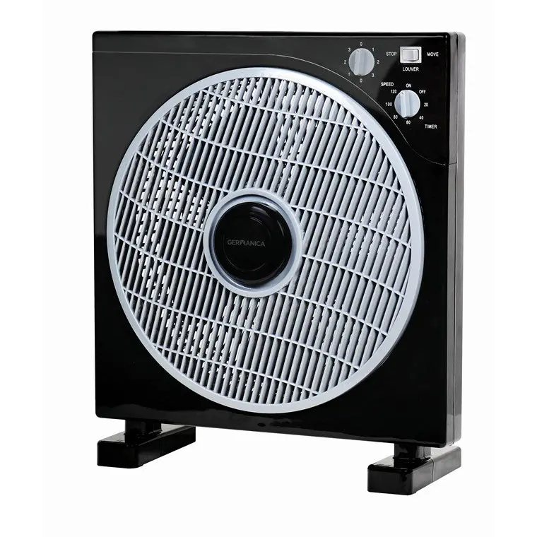Germanica 30cm Box Fan – Powerful Oscillating Floor Fan