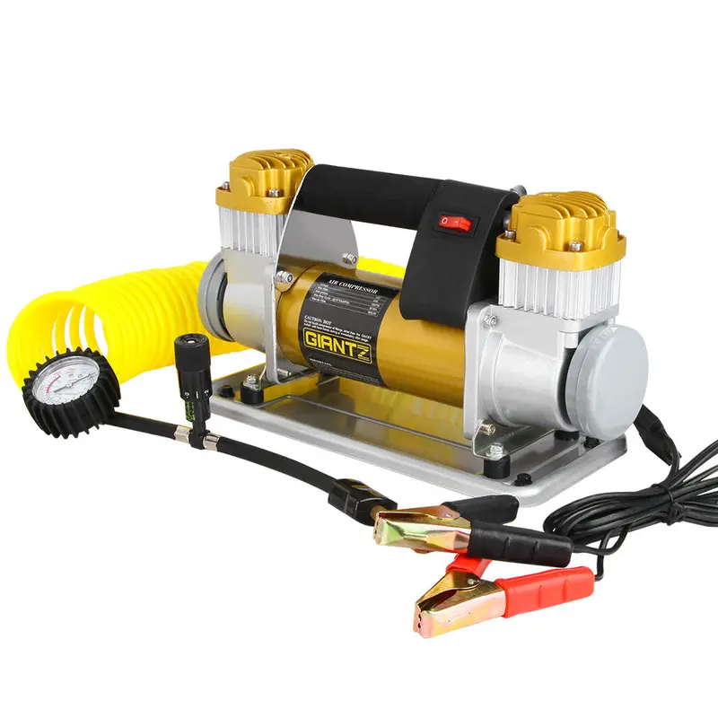 Giantz 12V Compact Air Compressor – 200L/min Tyre Inflator/Deflator for On-the-Go Vehicle Maintenance
