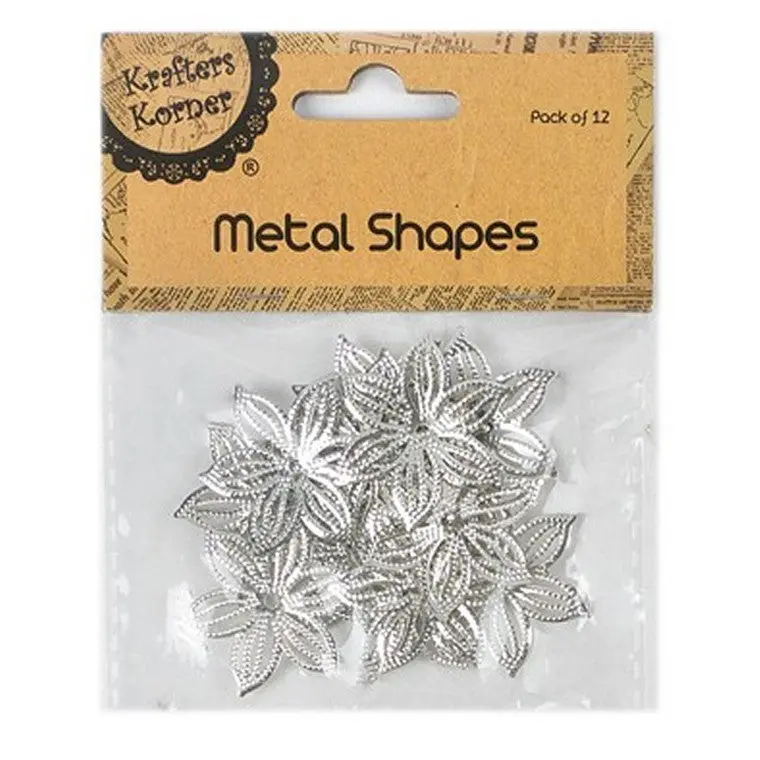 Gold & Silver Metallic Shape Cutouts – 4 Assorted Designs